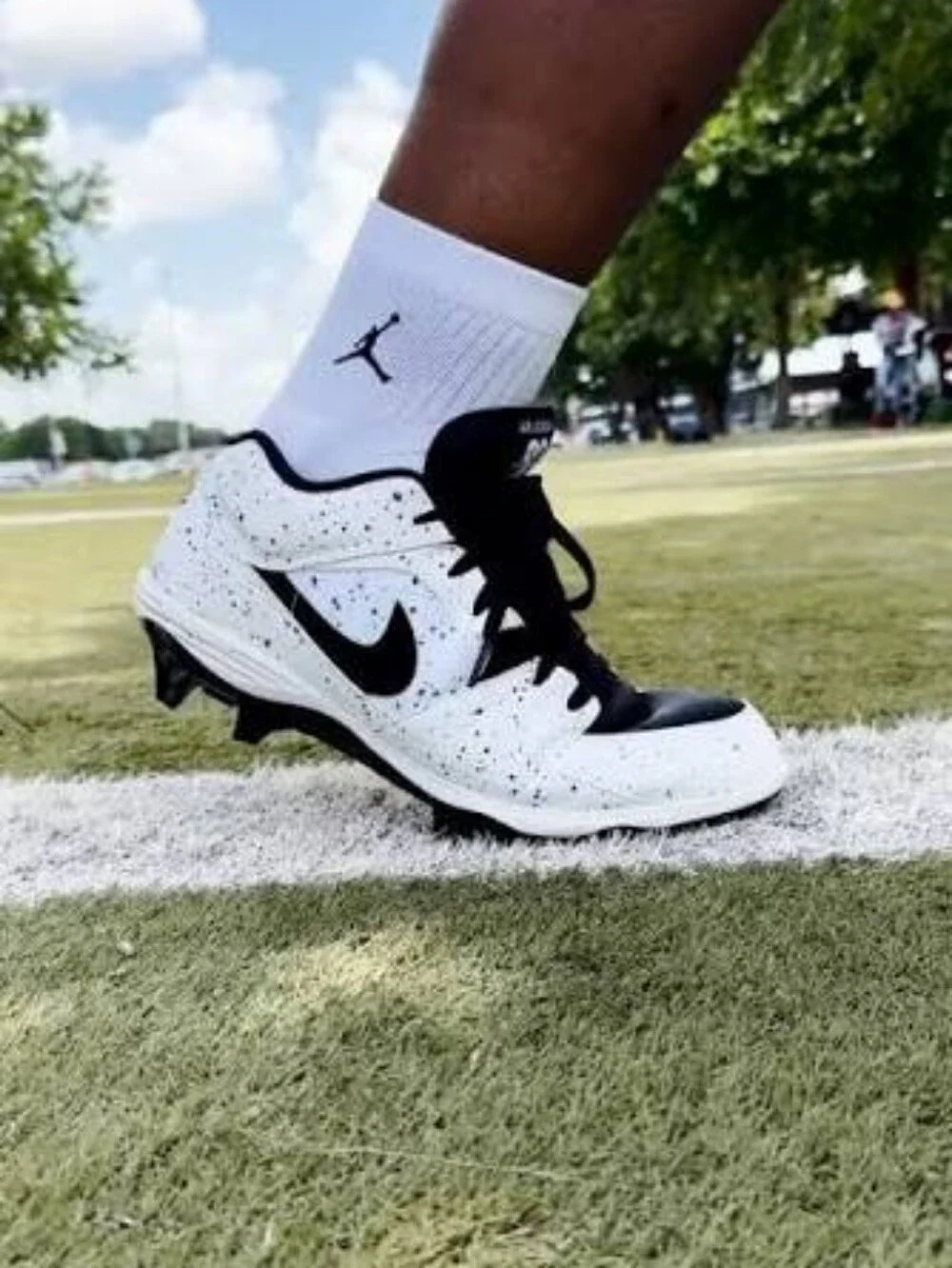 Men's Air Jordan Stadium 90 Cleat 'White Black' Football Cleats